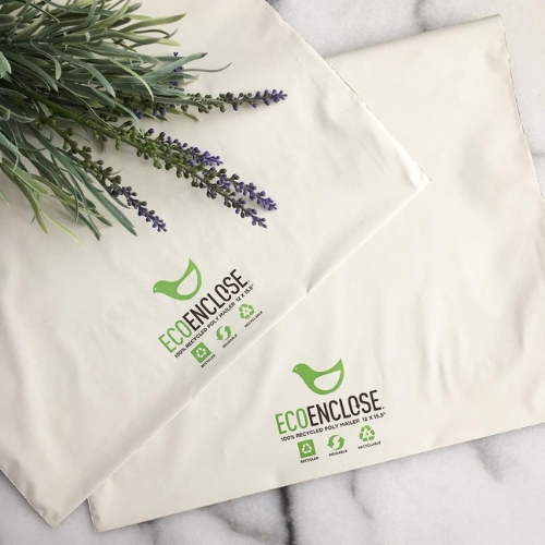 ECOENCLOSE Printed White and Gray color Poly mailers bags