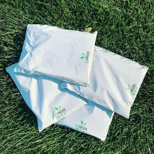ECOENCLOSE Printed White and Gray color Poly mailers bags