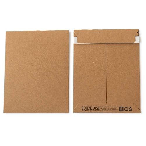 front and back of rigid mailer with self seal