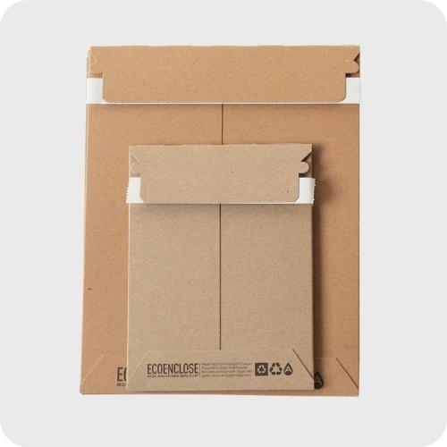 self-sealing recycled rigid paper mailer