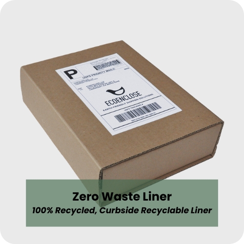 100% recycled white paper shipping labels