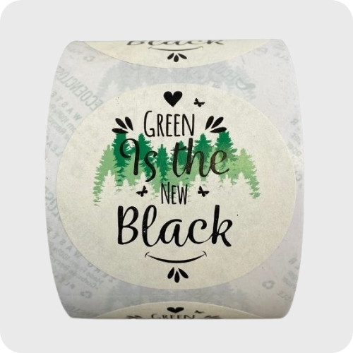 green is the new black paper sticker