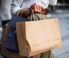 branded paper shopping bag