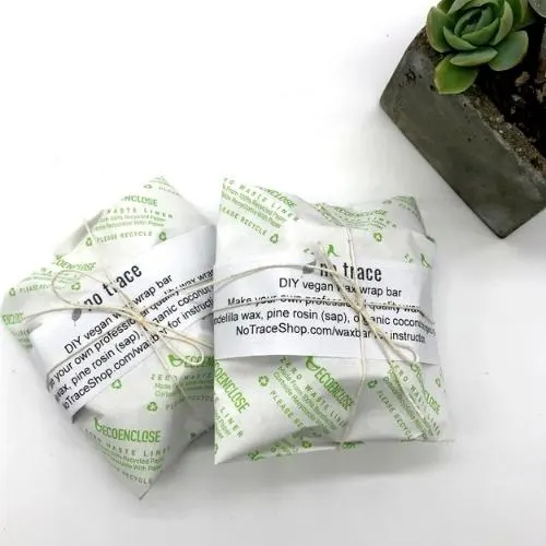 soap wrapped with zero waste liner